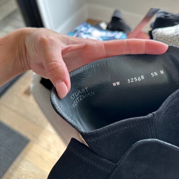 Stuart Weitzman Leather Riding Boots Black 8 - Picture 8 of 8